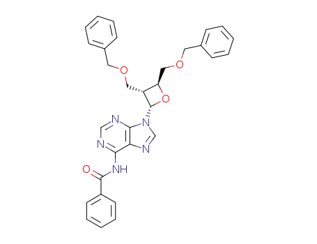 N-[9-((2S,3R,4S)-3,4-Bis-benzyloxymethyl-oxetan-2-yl)-9H-purin-6-yl]-benzamide