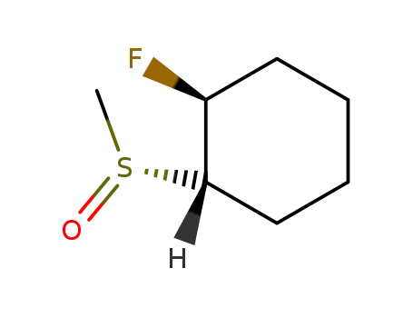 Molecular Structure of 130925-39-2 (trans-1-Fluoro-2-methylsulfinylcyclohexane)