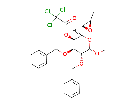 Trichloro-acetic acid (2R,3R,4S,5R,6S)-4,5-bis-benzyloxy-6-methoxy-2-((2S,3R)-3-methyl-oxiranyl)-tetrahydro-pyran-3-yl ester