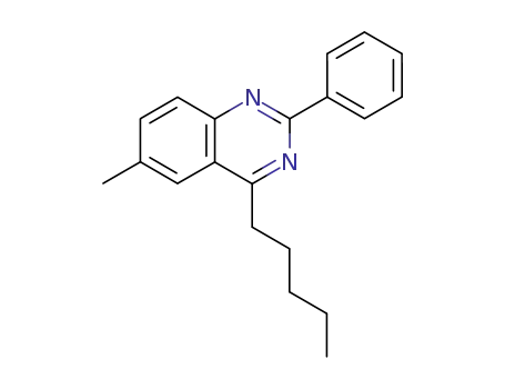 Molecular Structure of 128256-26-8 (6-Methyl-4-pentyl-2-phenyl-quinazoline)
