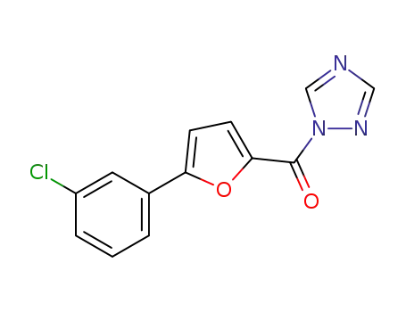 Molecular Structure of 1354698-27-3 (N-5-(3'-chlorophenyl)-2-furoyl-1H-1,2,4-triazole)
