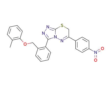 3-{2-[(2-methylphenoxy)methyl]phenyl}-6-(4-nitrophenyl)-7H-[1,2,4]triazolo[3,4-b][1,3,4]thiadiazine