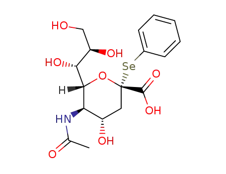 Molecular Structure of 131569-90-9 ((phenyl 5-acetamido-3,5-dideoxy-2-selenononulopyranosid)onic acid)