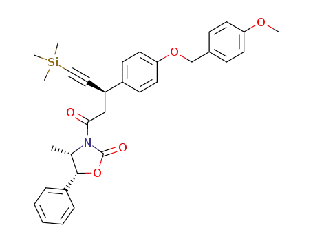 (4S,5R)-3-{(R)-3-[4-(4-Methoxy-benzyloxy)-phenyl]-5-trimethylsilanyl-pent-4-ynoyl}-4-methyl-5-phenyl-oxazolidin-2-one