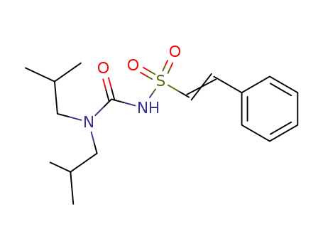 Molecular Structure of 61298-75-7 (Ethenesulfonamide, N-[[bis(2-methylpropyl)amino]carbonyl]-2-phenyl-)