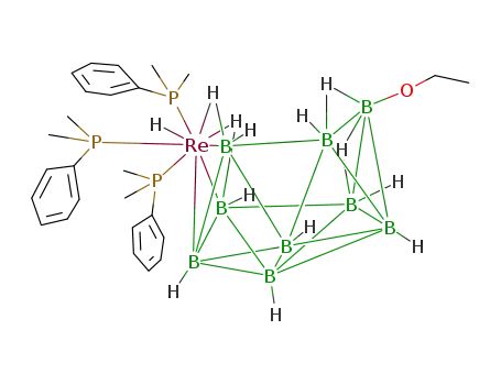 6,6,6-tris(dimethylphenylphosphine)-6-hydrido-6-Re-nido-B<sub>9</sub>H<sub>12</sub>-9-OEt
