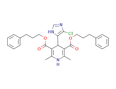 di(phenylpropyl) 4-(4-chloro-1H-imidazol-5-yl)-2,6-dimethyl-1,4-dihydropyridine-3,5-dicarboxylate