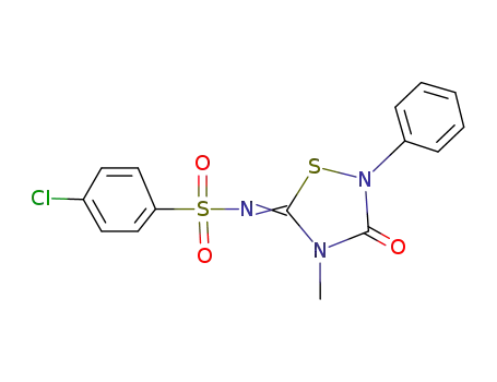 5-(4-chloro-benzenesulfonylimino)-4-methyl-2-phenyl-[1,2,4]thiadiazolidin-3-one