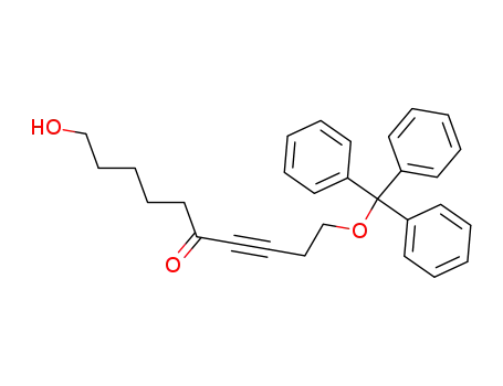 Molecular Structure of 67654-81-3 (3-Decyn-5-one, 10-hydroxy-1-(triphenylmethoxy)-)