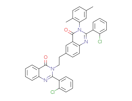 3-(2,5-dimethylphenyl)-2-(2-chlorophenyl)-6-{2-[2-(2-chlorophenyl)-4-oxoquinazolin-3-yl]ethyl}quinazolin-4-one