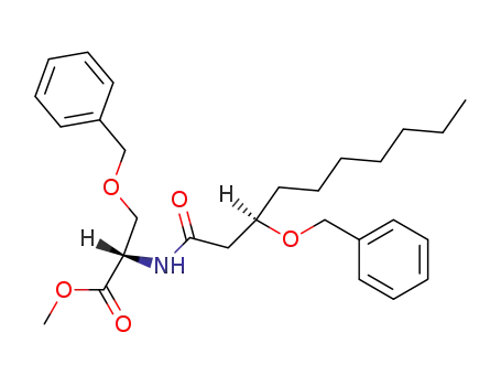 Molecular Structure of 19525-93-0 (D-β-Benzyloxydecanyl-O-benzyl-L-serin-butylester)