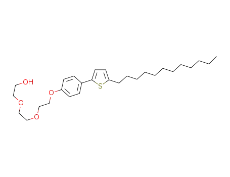 Molecular Structure of 1375353-50-6 (2-(2-(2-(4-(5-dodecylthiophen-2-yl)phenoxy)ethoxy)ethoxy)ethanol)