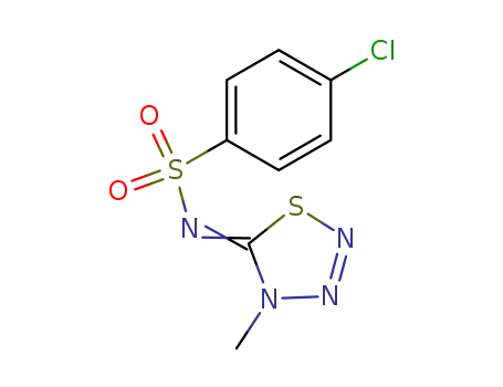 4-chloro-<i>N</i>-(4-methyl-4<i>H</i>-[1,2,3,4]thiatriazol-5-ylidene)-benzenesulfonamide