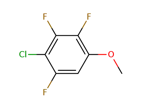Molecular Structure of 13332-11-1 (Benzene, 2-chloro-1,3,4-trifluoro-5-methoxy-)