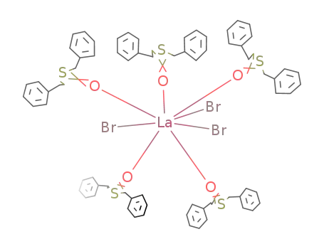 La(III)(dibenzylsulphoxide)5(bromide)3