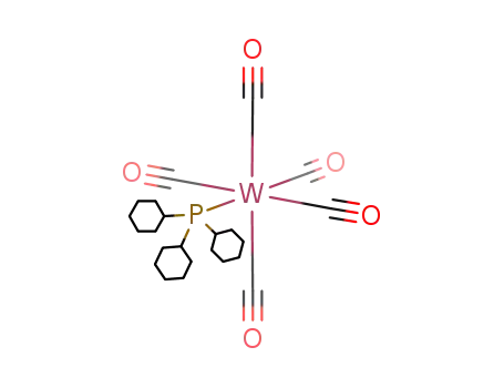 Molecular Structure of 18474-91-4 (Tungsten,pentacarbonyl(tricyclohexylphosphine)-,(OC-6-22)-)