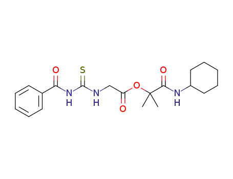 1-(cyclohexylamino)-2-methyl-1-oxopropan-2-yl-2-(3-benzoylthioureido)acetate