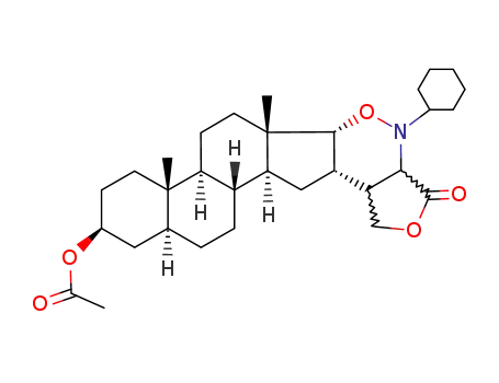 3β-acetoxy-2'-cyclohexyl-4'ξ-hydroxymethyl-(5α,16β,17β)-tetrahydro-androstano[16,17-<i>e</i>][1,2]oxazine-3'ξ-carboxylic acid lactone