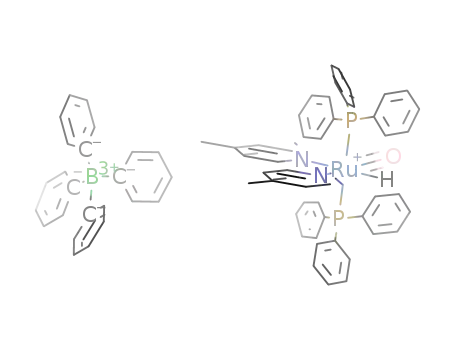 [RuH(CO)(P(C<sub>6</sub>H<sub>5</sub>)3)2(CH<sub>3</sub>C<sub>5</sub>H<sub>4</sub>N)2]<sup>(1+)</sup>*[B(C<sub>6</sub>H<sub>5</sub>)4]<sup>(1-)</sup>=[RuH(CO)(P(C<sub>6</sub>H<sub>5</sub>)3)2(CH<sub>3</sub>C<sub>5</sub>H<sub>4</sub>N)2][B(C<sub>6</sub>H<sub>5</sub>)4]