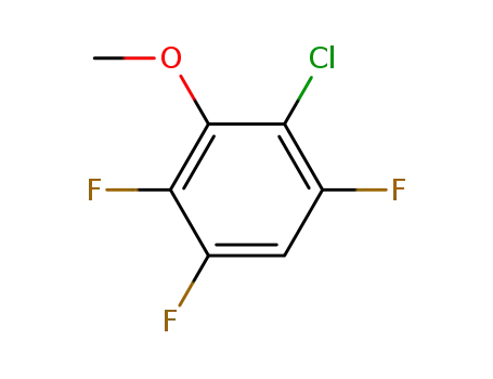 Molecular Structure of 13555-12-9 (Benzene, 2-chloro-1,4,5-trifluoro-3-methoxy-)