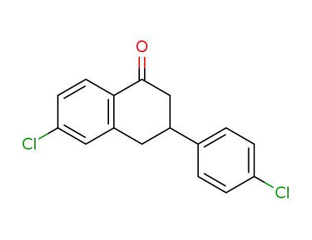 Molecular Structure of 55614-59-0 (6-Chloro-3-(4-chloro-phenyl)-3,4-dihydro-2H-naphthalen-1-one)