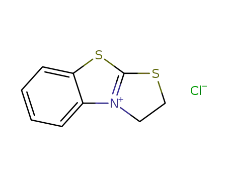 Molecular Structure of 2768-98-1 (2,3-dihydro-benzo[<i>d</i>]thiazolo[2,3-<i>b</i>]thiazolylium; chloride)