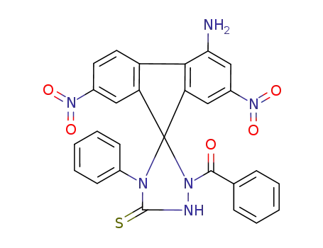 4-amino-1-benzoyl-2,7-dinitro-4'-phenylspiro(fluoren-9,3'-[1,2,4]triazolidine)-5'-thione