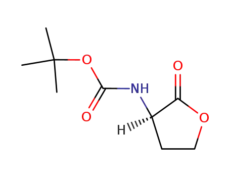Molecular Structure of 67198-86-1 ((R)-2- BOC-AMINO -γ-BUTYROLACTONE)