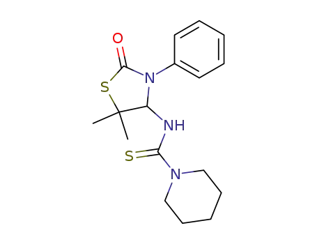 piperidine-1-carbothioic acid 5,5-dimethyl-2-oxo-3-phenyl-thiazolidin-4-ylamide