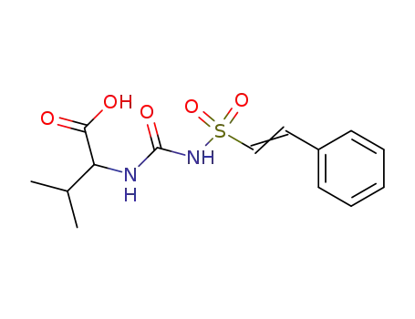 Molecular Structure of 61299-05-6 (Valine, N-[[[(2-phenylethenyl)sulfonyl]amino]carbonyl]-)