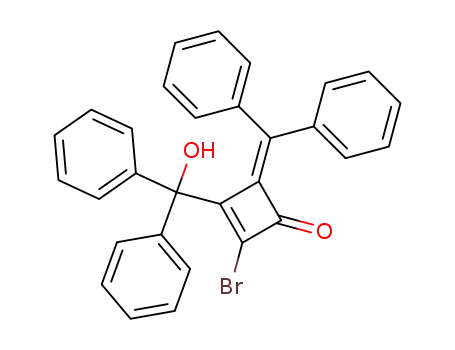 2-Cyclobuten-1-one,
2-bromo-4-(diphenylmethylene)-3-(hydroxydiphenylmethyl)-