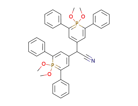 Molecular Structure of 36374-67-1 (bis-(1,1-dimethoxy-2,6-diphenyl-1λ<sup>5</sup>-phosphinin-4-yl)-acetonitrile)