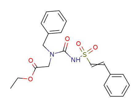 Glycine,  N-[[[(2-phenylethenyl)sulfonyl]amino]carbonyl]-N-(phenylmethyl)-, ethyl  ester