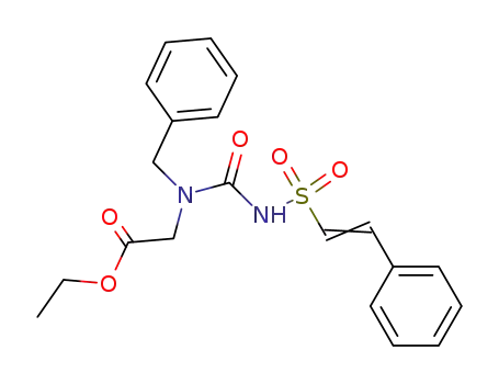 Molecular Structure of 61298-89-3 (Glycine,
N-[[[(2-phenylethenyl)sulfonyl]amino]carbonyl]-N-(phenylmethyl)-, ethyl
ester)