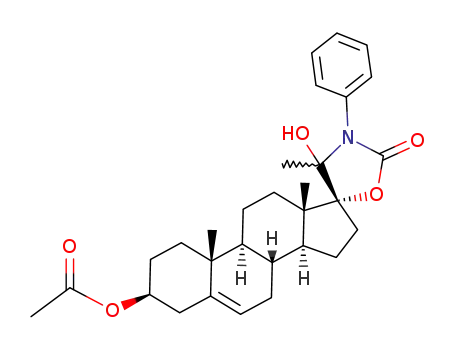 3β-acetoxy-4'ξ-hydroxy-4'ξ-methyl-3'-phenyl-(17α<i>O</i>,5'<i>r</i><i>C</i><sup>16</sup>)-spiro[androst-5-ene-17,5'-oxazolidin]-2'-one