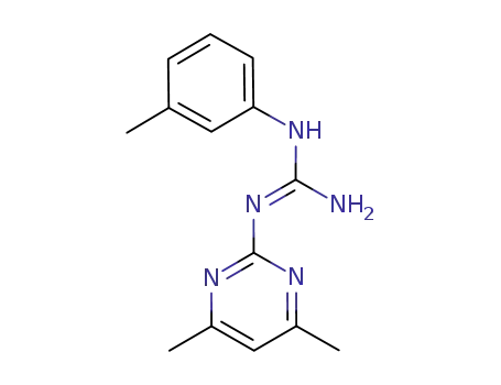 Molecular Structure of 94828-51-0 (N-(4,6-Dimethylpyrimidin-2-yl)-N'-(3-methylphenyl)guanidine)