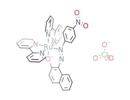 bis(2,2'-bipyridine)(1-((p-nitrophenyl)azo)-2-naphtholato)ruthenium(II) perchlorate