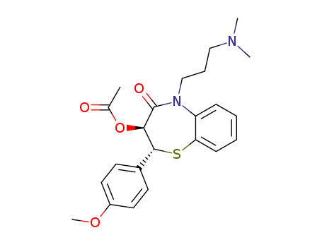 3<i>t</i>-acetoxy-5-(3-dimethylamino-propyl)-2<i>r</i>-(4-methoxy-phenyl)-2,3-dihydro-5<i>H</i>-benzo[<i>b</i>][1,4]thiazepin-4-one