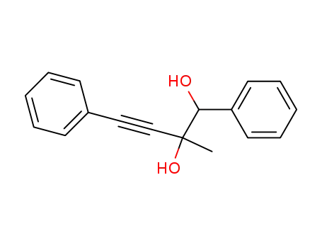 Molecular Structure of 101596-63-8 (2-methyl-1,4-diphenyl-3-butyne-1,2-diol)