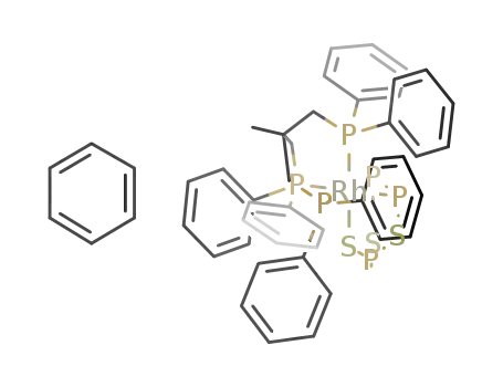 Molecular Structure of 87890-72-0 ({(triphos)Rh(P<sub>3</sub>S<sub>3</sub>)}*C<sub>6</sub>H<sub>6</sub>)