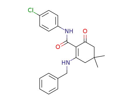 2-(benzylamino)-N-(4-chlorophenyl)-4,4-dimethyl-6-oxocyclohex-1-enecarboxamide