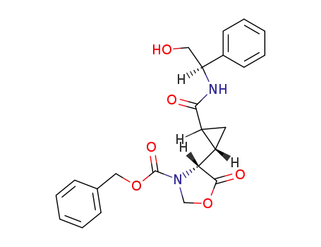 (R)-4-[(S)-2-((R)-2-Hydroxy-1-phenyl-ethylcarbamoyl)-cyclopropyl]-5-oxo-oxazolidine-3-carboxylic acid benzyl ester