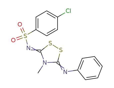 4-chloro-<i>N</i>-(4-methyl-5-phenylimino-[1,2,4]dithiazolidin-3-ylidene)-benzenesulfonamide