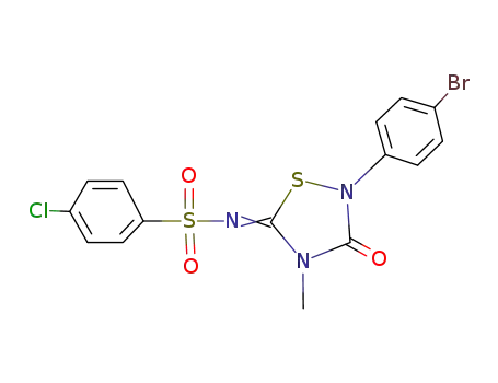 2-(4-bromo-phenyl)-5-(4-chloro-benzenesulfonylimino)-4-methyl-[1,2,4]thiadiazolidin-3-one