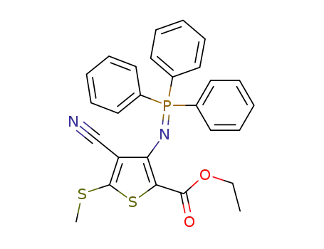 ethyl 4-cyano-5-(methylthio)-3-triphenylphosphiniminothiophene-2-carboxylate