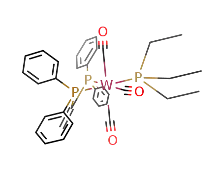 mer-tricarbonyl(triethylphosphine){vinylidenebis(diphenylphosphine)}tungsten<sup>(0)</sup>