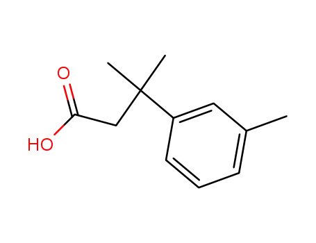 Molecular Structure of 19355-31-8 (3-Methyl-3-m-tolylbutanoic acid)