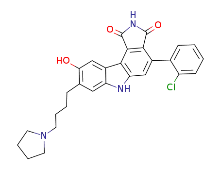 Pyrrolo[3,4-c]carbazole-1,3(2H,6H)-dione,
4-(2-chlorophenyl)-9-hydroxy-8-[4-(1-pyrrolidinyl)butyl]-