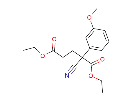 Molecular Structure of 107276-47-1 (2-(3-Methoxy-phenyl)-2-cyan-glutarsaeure-diethylester)