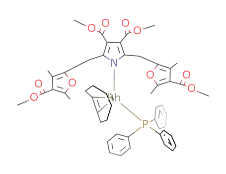 (η4-1,5-cyclooctadiene){3,4-diethoxycarbonyl-2,5-bis(4-ethoxycarbonyl-3,5-dimethylfuran-2-yl-methyl)pyrrolato-N}(triphenylphosphine)-rhodium(I)